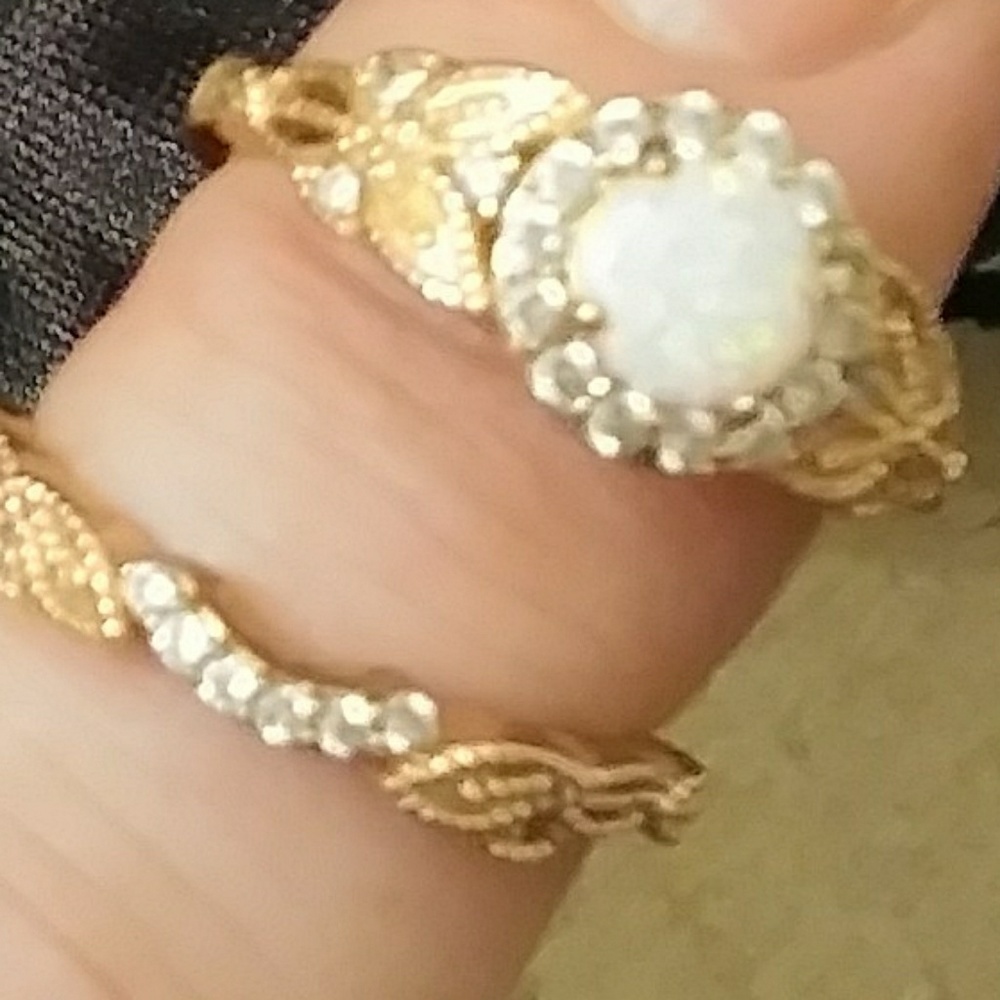 OPAL ROSE GOLD WOMENS WEDDING RING SET - Picture 3 of 7